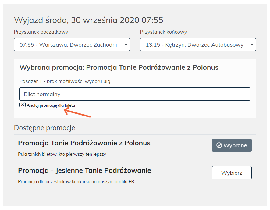 danulowanie promocji