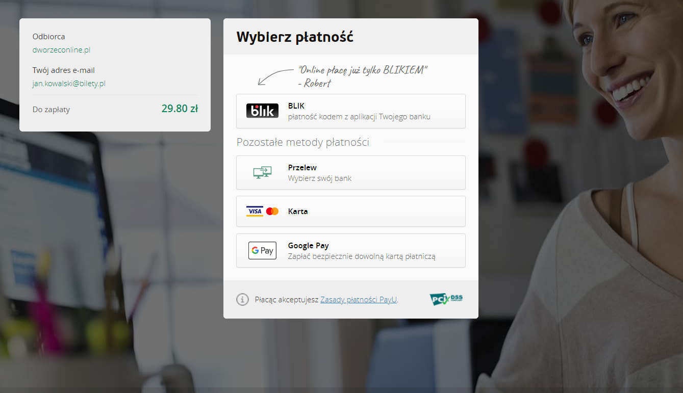 proces płatności PayU
