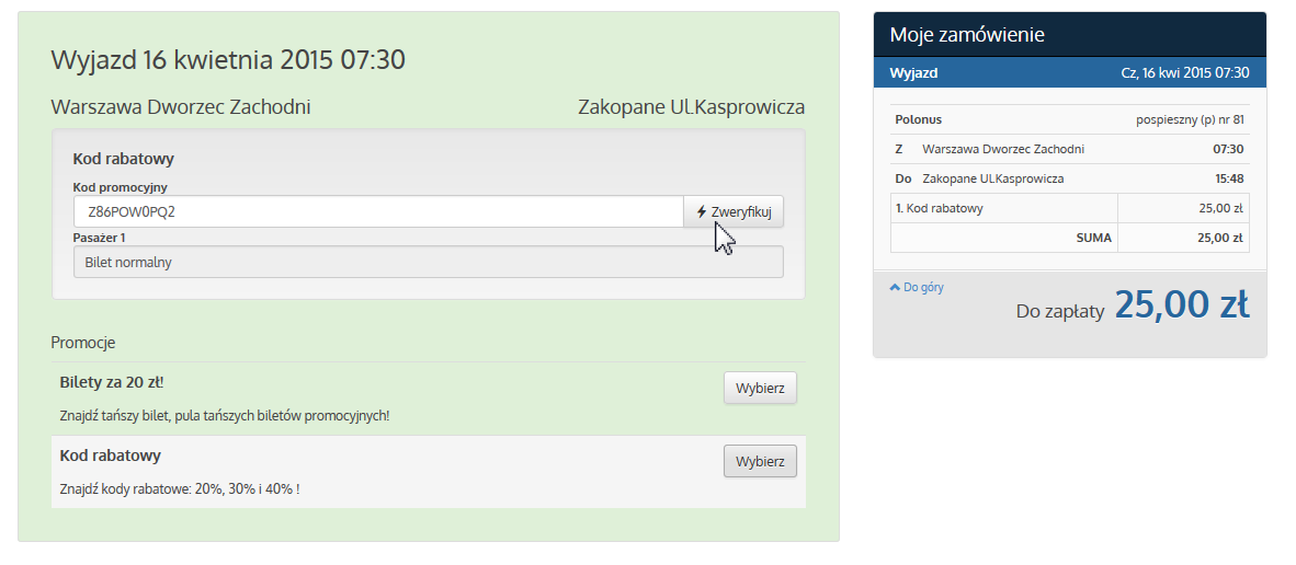 kod rabatowy na kursy PKS
